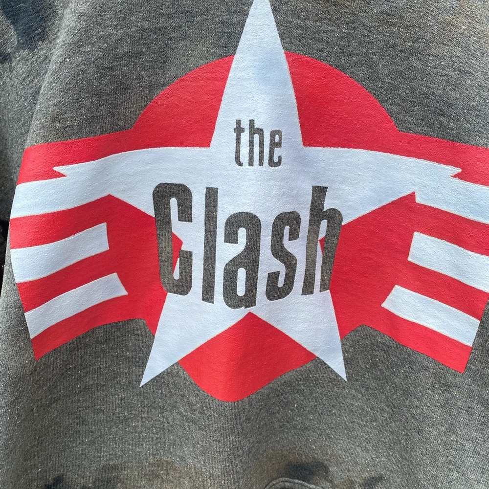 The clash punk rock bleached sweatshirt XL